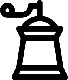Coffee Grinder Silhouette Svg Vector, Free Vectors File